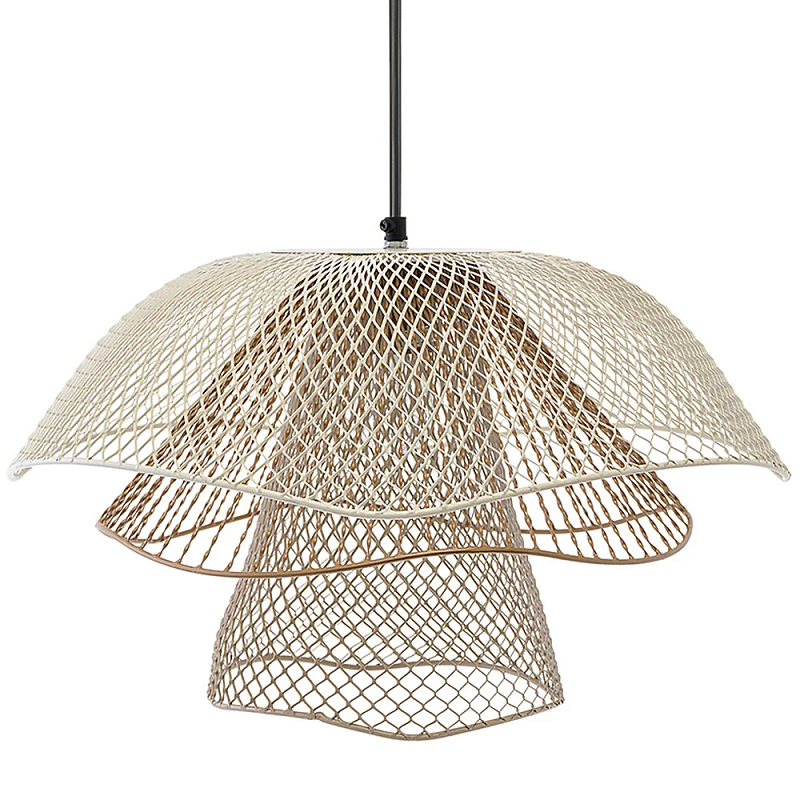 Подвесной светильник Beige Gold Mesh Lampshade Hanging Lamp Бежевый Золотой Подвесной светильник Beige Gold Mesh Lampshade Hanging Lamp Бежевый Золотой в Рязани | Loft Concept