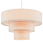 Люстра круглая трехъярусная с тканевыми абажурами Light Soft Glow варинант исполнения - 3 | Loft Concept в Рязани
