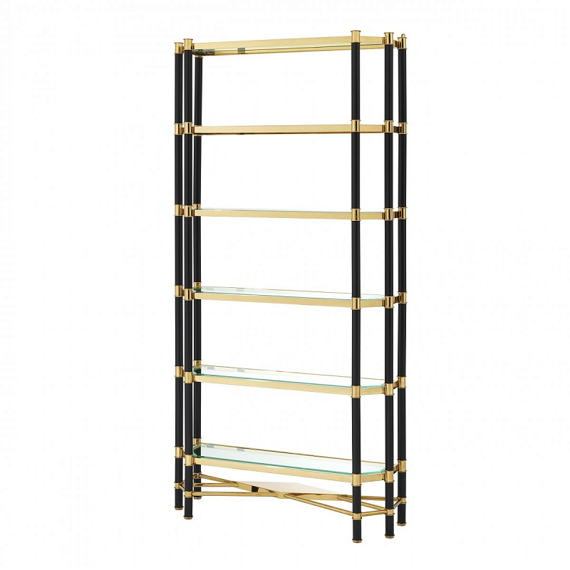 Стеллаж Eichholtz Cabinet Florence Черный Прозрачное Стекло Глянцевое золото Стеллаж Eichholtz Cabinet Florence Черный Прозрачное Стекло Глянцевое золото в Рязани | Loft Concept