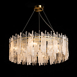 Люстра круглая с прозрачными стержнями разной длины Textured Glass Chandelier варинант исполнения - 3 | Loft Concept в Рязани