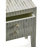 Тумбочка прикроватная White Pearl BEDSIDE CABINET 2 DRAWER варинант исполнения - 2 | Loft Concept в Рязани