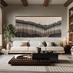 Пейзаж из нитей Макраме Wall decor Black and White Landscape варинант исполнения - 1 | Loft Concept в Рязани
