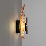 Бра с волнообразным стеклянным плафоном и вставкой из мрамора Liquid Stone варинант исполнения - 7 | Loft Concept в Рязани