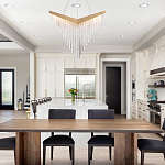 Люстра золотого цвета в форме галочки с каскадом длинных прозрачных трубок Eurofase варинант исполнения - 10 | Loft Concept в Рязани