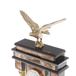 Часы настольные из яшмы и бронзы с декором в виде горного орла Eagle Stone Clock варинант исполнения - 3 | Loft Concept в Рязани