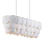 Люстра овальной формы с белыми подвесными элементами White Natural Lines варинант исполнения - 1 | Loft Concept в Рязани