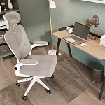 Кресло для компьютерного стола Easement Grey&White варинант исполнения - 9 | Loft Concept в Рязани