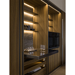 Кухонный гарнитур из дерева и камня с раздвижными дверцами OPERATING COLUMN 2.0 Dada Engenereed Kitchen варинант исполнения - 4 | Loft Concept в Рязани