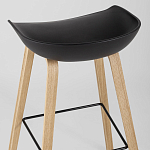 Барный стул на ножках из натурального дерева Boras Black варинант исполнения - 6 | Loft Concept в Рязани