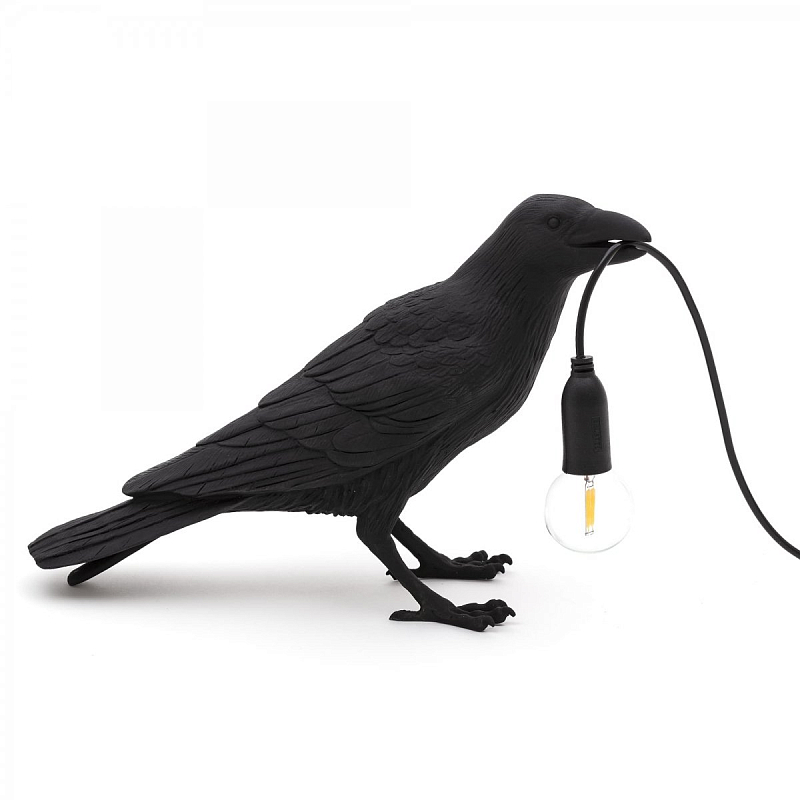 Настольная лампа Bird Lamp Black Waiting Черный Настольная лампа Bird Lamp Black Waiting Черный в Рязани | Loft Concept