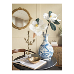 Ваза с мотивами цветущего сада с попугаями Blue Vase Inspired by Nature варинант исполнения - 5 | Loft Concept в Рязани