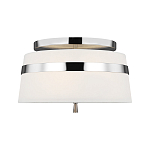 Потолочный светильник с белым тканевым абажуром Generation Lighting варинант исполнения - 1 | Loft Concept в Рязани