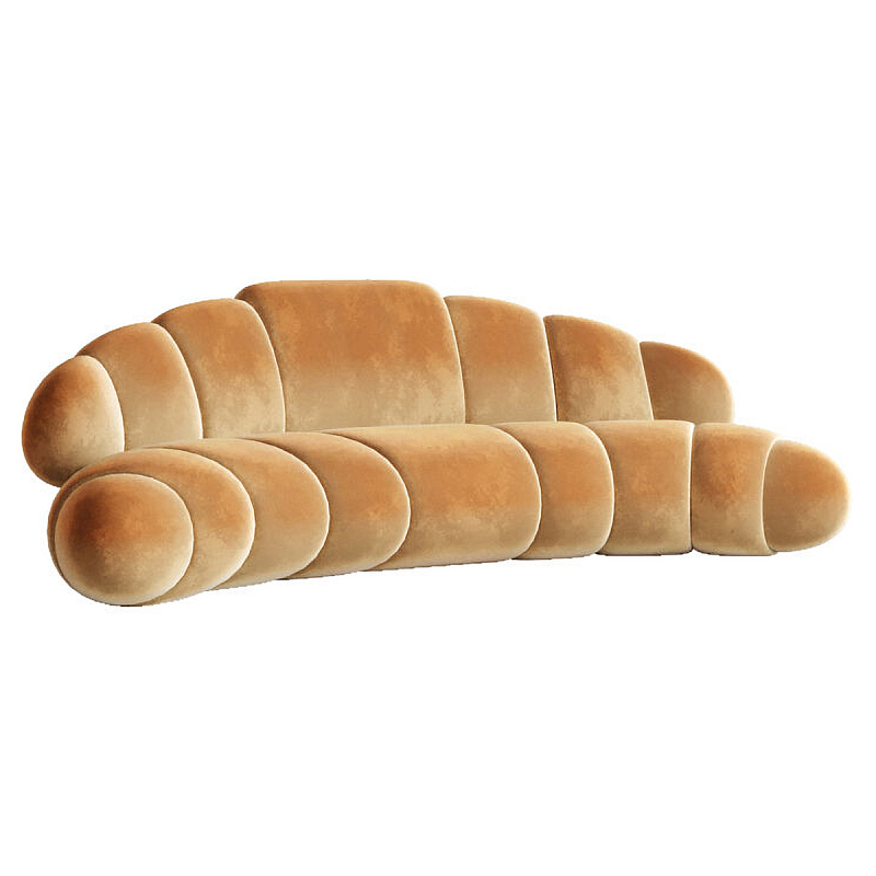 Диван «Croissant» Бежевый Красный Диван «Croissant» Бежевый Красный в Рязани | Loft Concept