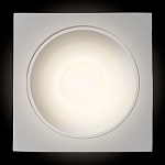 Встраиваемый спот светодиодный квадаратный белого цвета с круглым углублением Ombra Lux  варинант исполнения - 3 | Loft Concept в Рязани