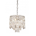 Люстра круглая с хрустальными подвесками на серебряном каркасе Roul Crystal Light варинант исполнения - 10 | Loft Concept в Рязани