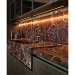 Кухонный гарнитур из красного мрамора и дерева VVD Dada Engenereed Kitchen варинант исполнения - 6 | Loft Concept в Рязани