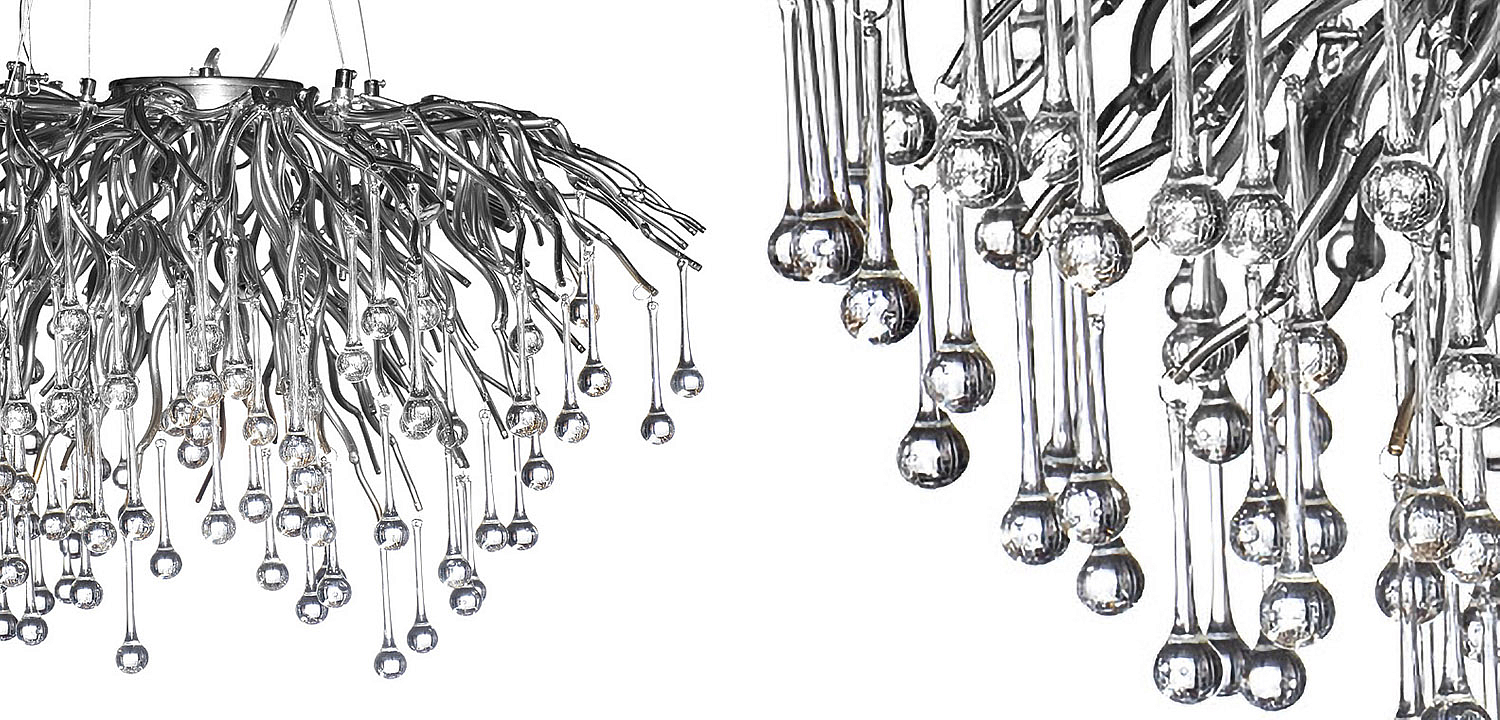 Люстра Droplet Chrome Chandelier 80 Люстра Droplet Chrome Chandelier 80 - Loft-Concept в Рязани