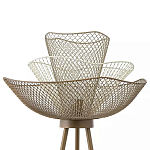 Торшер с трехъярусным плафоном из металлической сетки Light Floor Lamp Made of Metal Mesh варинант исполнения - 2 | Loft Concept в Рязани