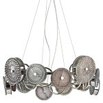 Люстра с плафонами из дымчатого стекла Glass Peonies варинант исполнения - 1 | Loft Concept в Рязани