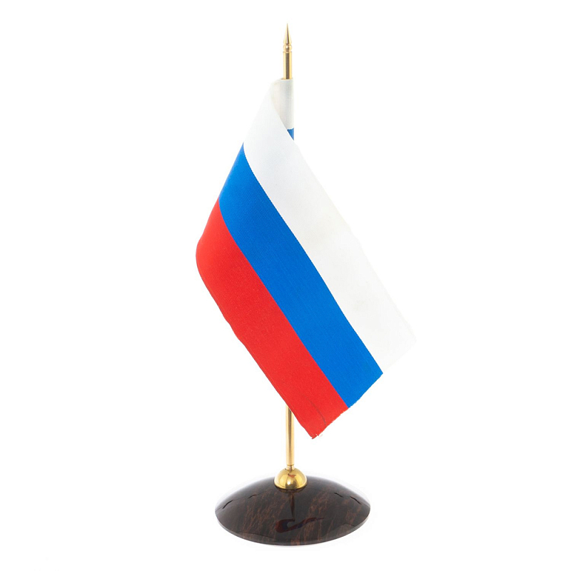 Флагшток настольный с флагом России из камня обсидиан Stone Flagpole Коричневый Красный Белый Синий Флагшток настольный с флагом России из камня обсидиан Stone Flagpole Коричневый Красный Белый Синий в Рязани | Loft Concept