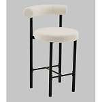 Стул полубарный Floreo букле молочный варинант исполнения - 1 | Loft Concept в Рязани