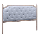 Изголовье кровати серое с мягкой обивкой из рогожки Emma Headboard варинант исполнения - 1 | Loft Concept в Рязани