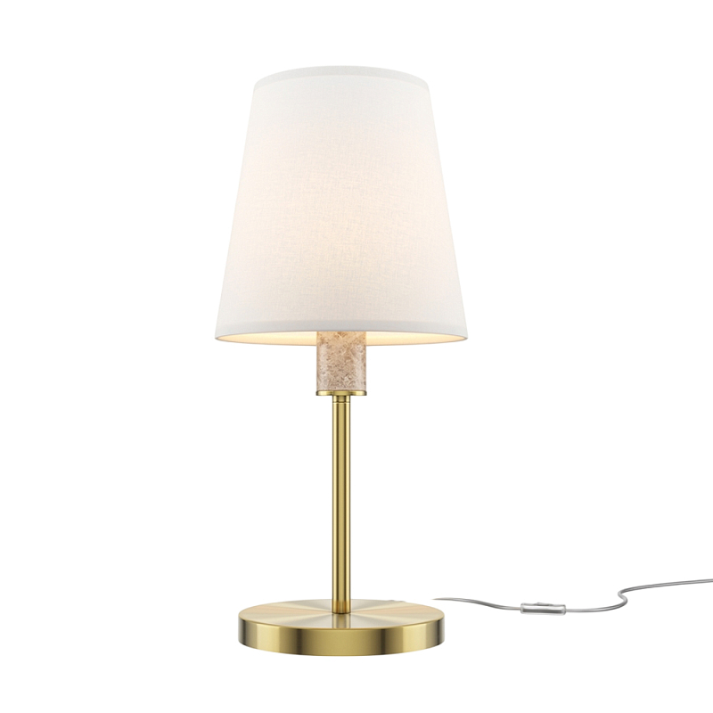 Настольный светильник Lira Е27 Латунь Белый Серый в Рязани | Loft Concept 