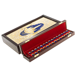 Нарды настольные из натурального камня лазурит и долерит Backgammon from Stone варинант исполнения - 5 | Loft Concept в Рязани