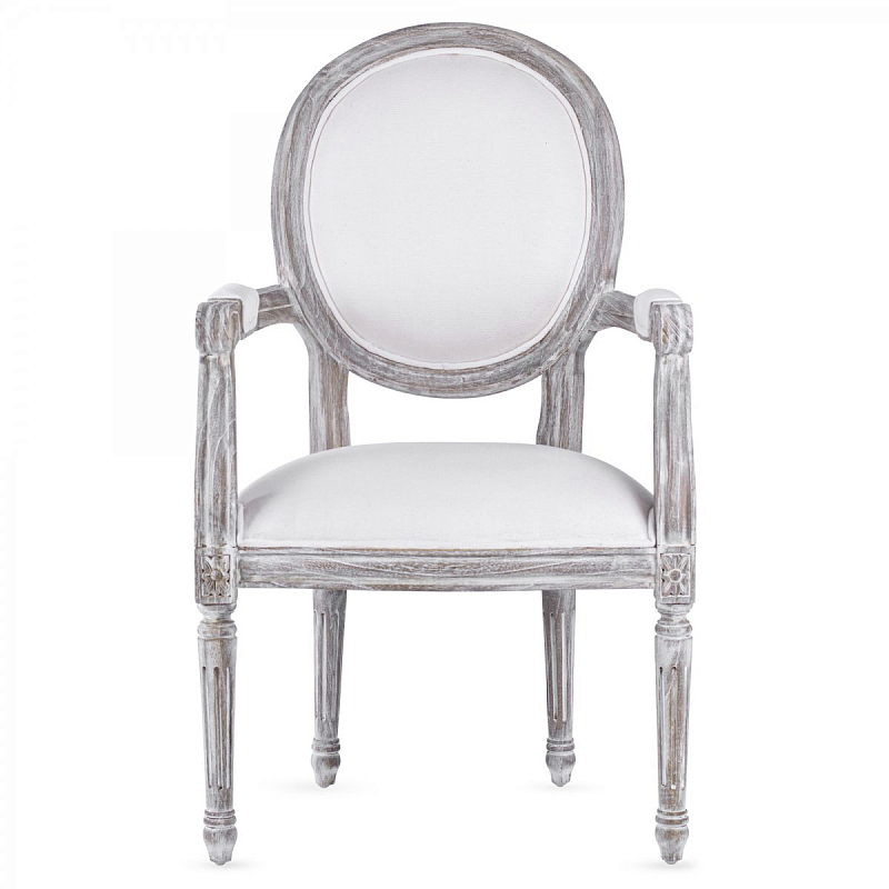Стул REGENCY MEDALLION ARMCHAIR Avory Linen Дерево Серый ivory ( слоновая кость ) Стул REGENCY MEDALLION ARMCHAIR Avory Linen Дерево Серый ivory ( слоновая кость ) в Рязани | Loft Concept