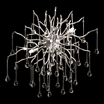 Бра с лучеобразным основанием и подвесками из прозрачного стекла в виде длинных капель Droplet Chandelier варинант исполнения - 8 | Loft Concept в Рязани