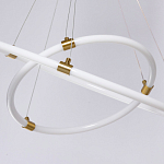 Люстра подвесная с двумя пересекающимися белыми светодиоидными кольцами Luke Lampco Tracer Lamp варинант исполнения - 8 | Loft Concept в Рязани