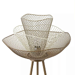 Торшер с трехъярусным плафоном из металлической сетки Light Floor Lamp Made of Metal Mesh варинант исполнения - 1 | Loft Concept в Рязани