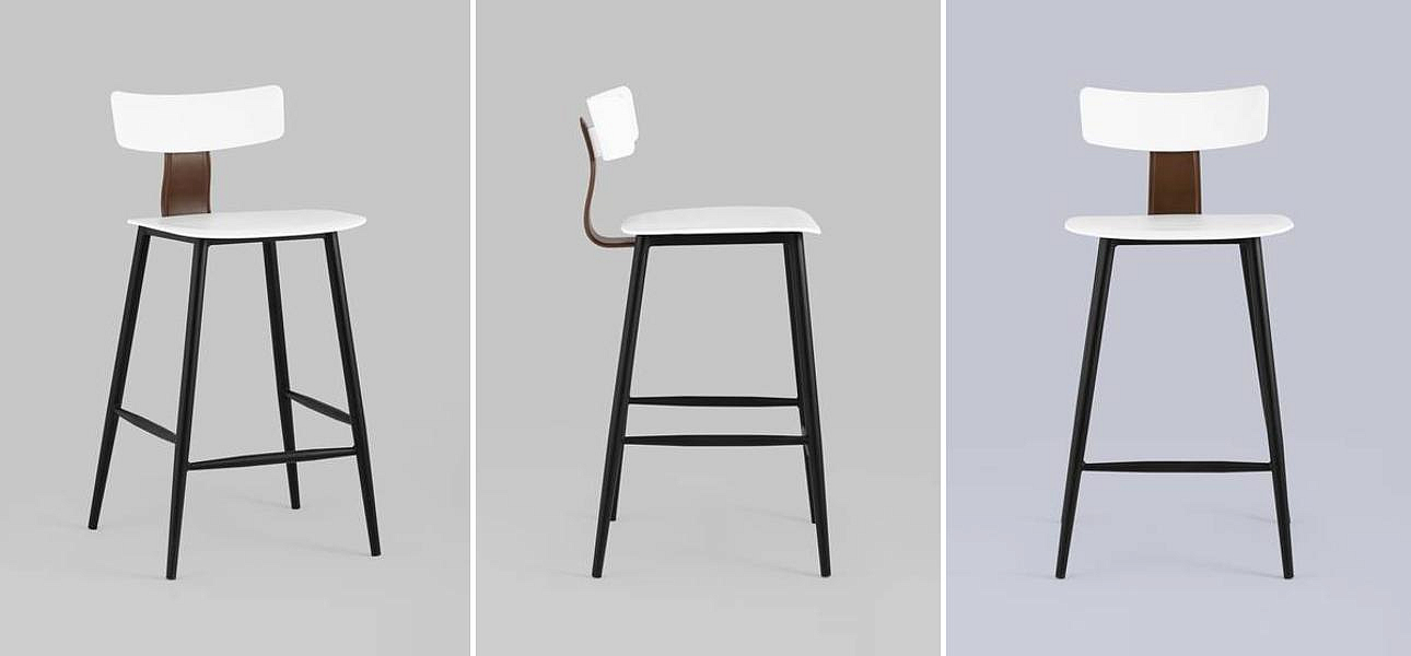 Стул Барный ANT White Eco-Leather Стул Барный ANT White Eco-Leather - Loft-Concept в Рязани