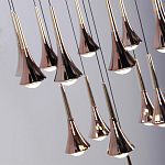 Люстра светодиодная с акриловыми конусообразными плафономи розовое золото Astra 60   варинант исполнения - 4 | Loft Concept в Рязани