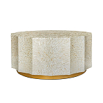 Стол кофейный с отделкой раковинами устриц Coastal Charm варинант исполнения - 1 | Loft Concept в Рязани