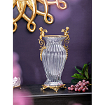 Ваза прозрачная с бронзовыми ручками в виде ангелов Eden Garden варинант исполнения - 2 | Loft Concept в Рязани