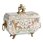 Шкатулка с фигуркой льва на крышке Eden Garden варинант исполнения - 1 | Loft Concept в Рязани