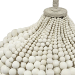 Настольная лампа с абажуром и каркасом из белых деревянных бусин White Wooden Beads Table Lampshade варинант исполнения - 2 | Loft Concept в Рязани