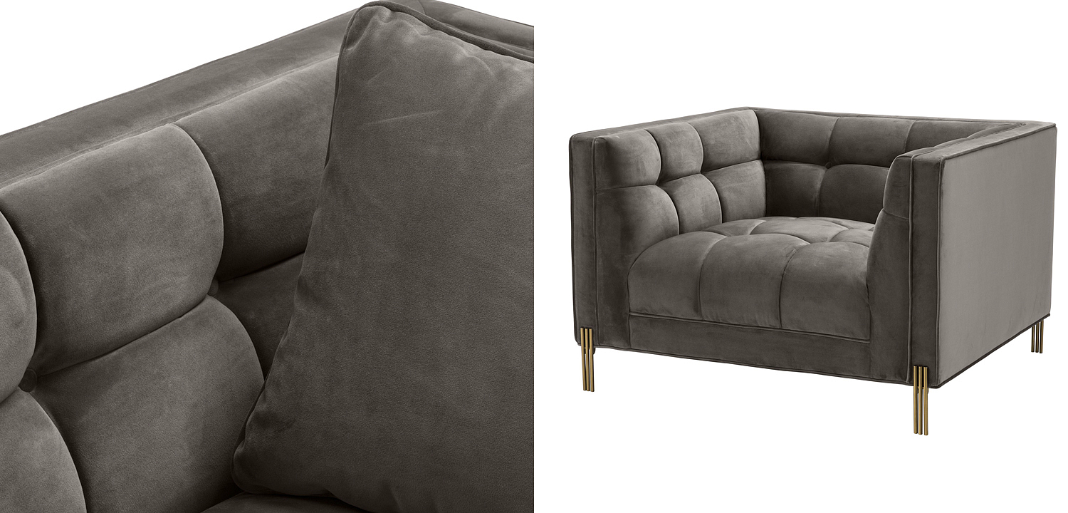 Кресло Eichholtz Chair Sienna grey Кресло Eichholtz Chair Sienna grey - Loft-Concept в Рязани