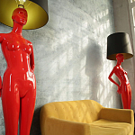Лампа MANNEQUIN LAMP с абажуром созерцание силуэта варинант исполнения - 7 | Loft Concept в Рязани