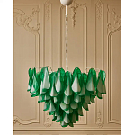 Люстра из стеклянных зеленых лепестков Petalled Illuminator варинант исполнения - 4 | Loft Concept в Рязани