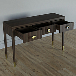 Дизайнерский Письменный стол Elsa Dreams Walnut с тремя ящиками варинант исполнения - 4 | Loft Concept в Рязани