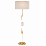 Торшер золотой c декоративной мраморной вставкой на каркасе Kernel варинант исполнения - 1 | Loft Concept в Рязани