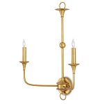 Бра настенное золотого цвета в форме подсвечника Graceful Smoothness варинант исполнения - 2 | Loft Concept в Рязани