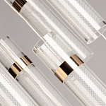 Люстра каскадная с прозрачными цилиндрическими плафонами Jenae Glass Tube Lighting варинант исполнения - 9 | Loft Concept в Рязани