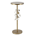 Столик золотистый с цветочной композицией на основании Forest Fairy Tale варинант исполнения - 1 | Loft Concept в Рязани