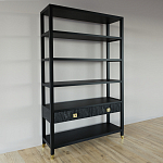 Стеллаж с двумя ящиками Elsa Dreams Black варинант исполнения - 1 | Loft Concept в Рязани