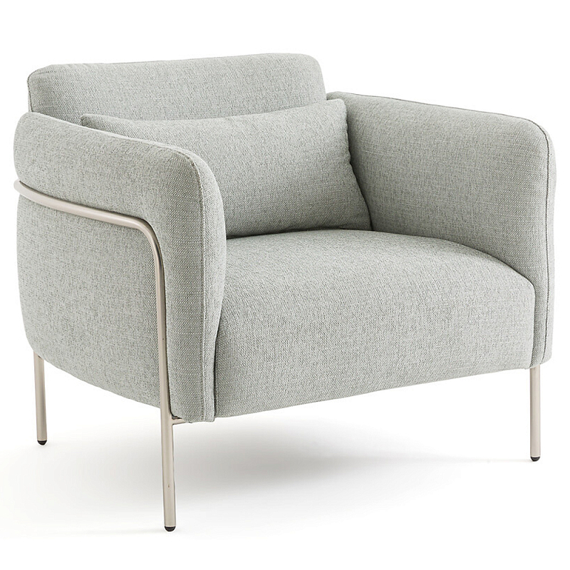 Кресло Alfeo Grey Armchair Серый Никель Кресло Alfeo Grey Armchair Серый Никель в Рязани | Loft Concept