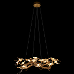 Люстра подвесная с прозрачными стеклянными птичками на ветвях Диаметр 80 см Serip Voa варинант исполнения - 3 | Loft Concept в Рязани