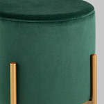 Зеленый пуф на золотистых ножках SANJAY варинант исполнения - 3 | Loft Concept в Рязани